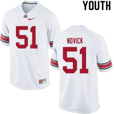 NCAA Ohio State Buckeyes Youth #51 Brett Novick White Nike Football College Jersey FXA5845KO